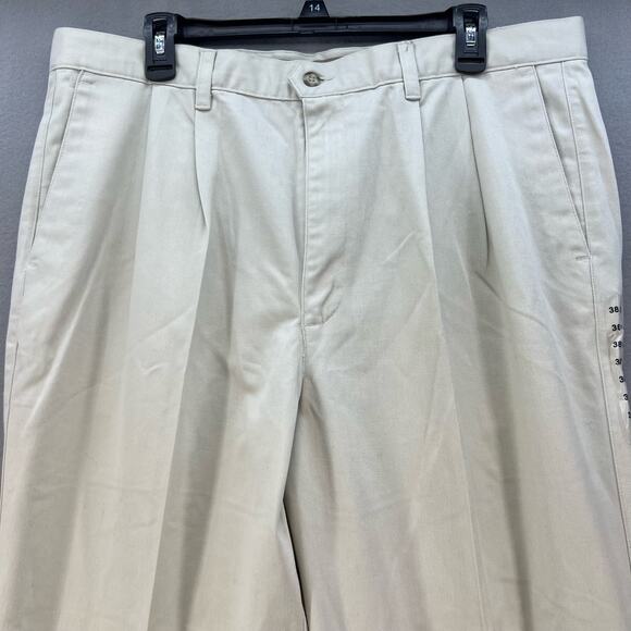 NWT Dockers Khaki Pants Men's 38X32 Classic Fit Pleated Front No Wrinkle Twill - Picture 8 of 16